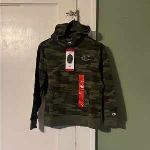 Champion Youth kids Camouflage Medium 10/12 Green Unisex Boys & Girls Hoodie